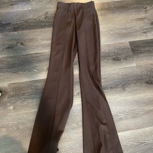 garage brown flare pants